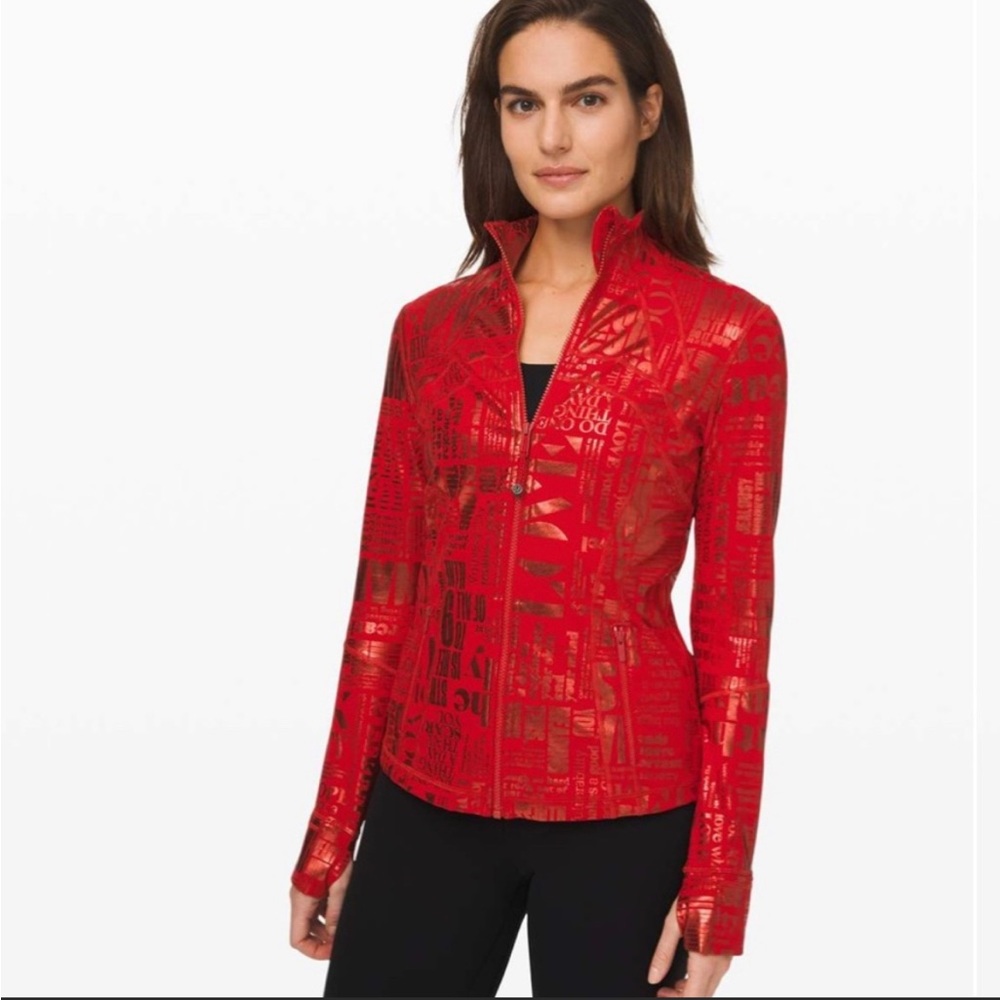 Lululemon Define Jacket NWOT Red 20-Year Manifesto Foil Rare Limited Edition